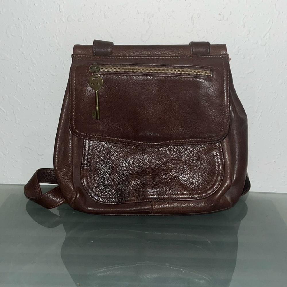 Fossil leather crossbody